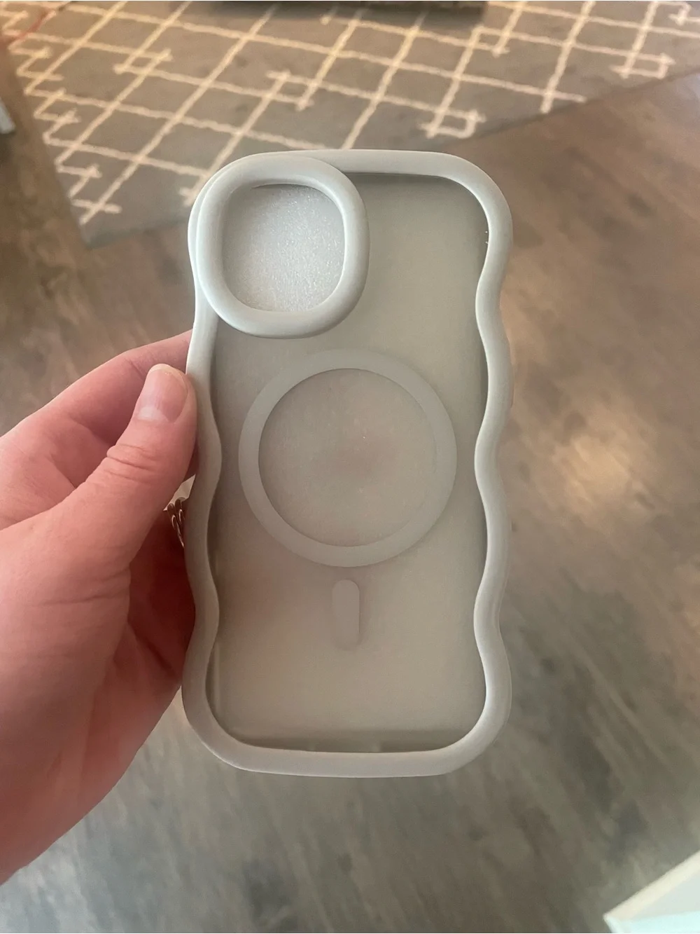 BRAND NEW Curly Wavy Translucent Matte iPhone 12/12 Pro Case - Stone